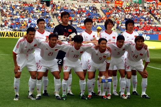 老照片-2002世界杯 中国男足的世界杯留影_老