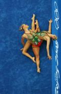 图文-奥运会花样游泳自由自选预赛 姿态相当优美