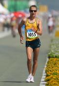 图文-田径男子20公里竞走决赛 亚军澳大利亚选手