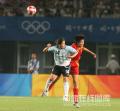 图文-[女足]中国vs阿根廷 李洁与对手争抢头球