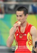 图文-奥运会男子鞍马决赛 体验金牌滋味