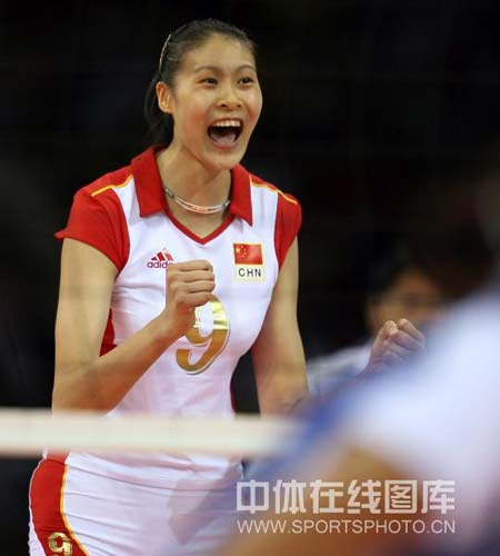 图文-[奥运会]中国女排3-1逆转波兰 蕊蕊非常兴奋