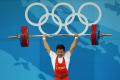 图文-男子举重62公斤级比赛 张湘祥奥运显实力