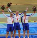 图文-[奥运]场地自行车男团决赛 英国队夺得金牌