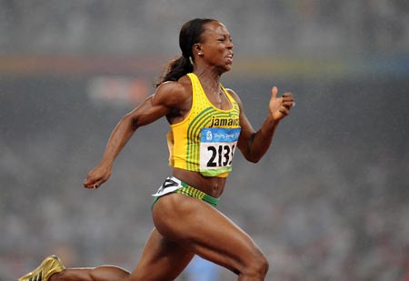 Jamaica's Campbell-Brown wins women's 200m gold