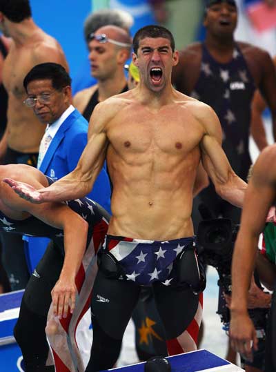 Photo: US wins 4 x 100m Freestyle Relay gold with stunning new world record