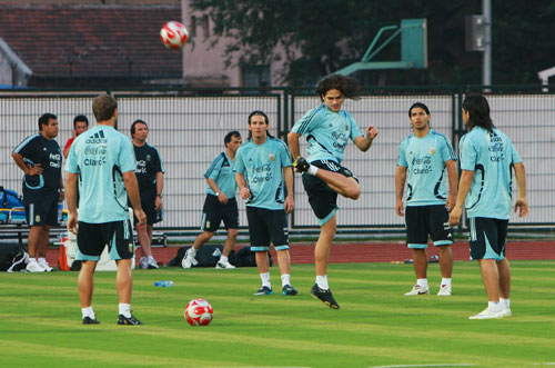 Photos : Messi et l'équipe argentine s'entraînent à Shanghai