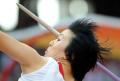 图文-田径女子标枪资格赛 朝鲜选手在比赛中