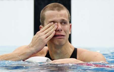 图文-路透社北京奥运最佳图片 失败了泪洒泳池