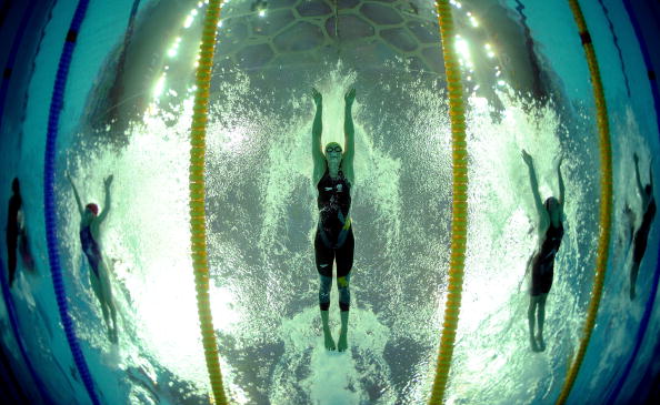 图文-9日奥运会游泳预赛比赛 水中世界谁是王
