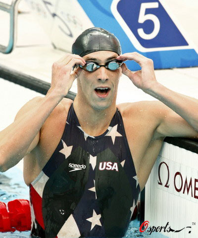 图文-男子200米自由泳美国夺冠 菲尔普斯十分高兴