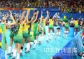 图文-[奥运]女排巴西3-1美国 欢呼着退场