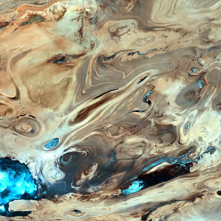 20张最壮观卫星地球照片：尼罗河沉积平原