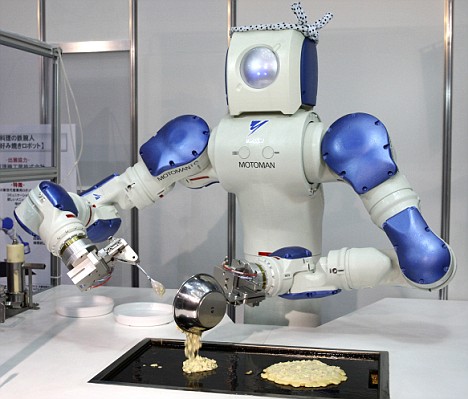 日本研发新型智能机器人会烙煎饼(组图)