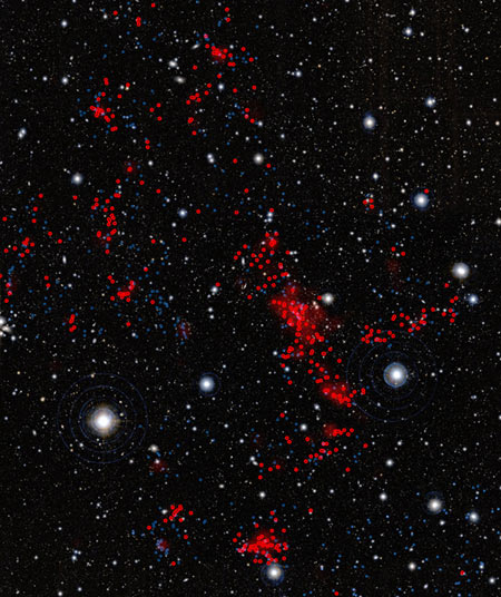 新发现的巨大星系团