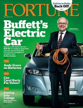 On April 13, 2009 " electric car of Buffett "