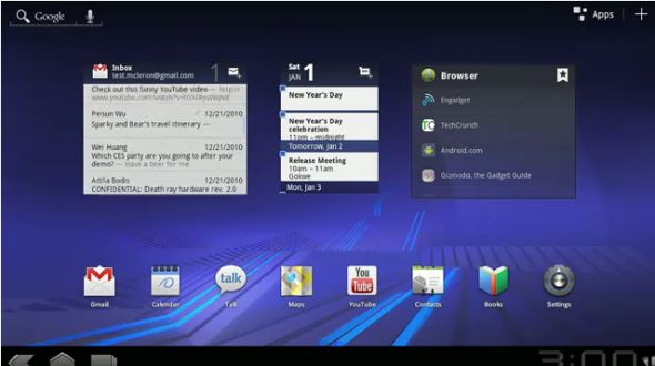 Andoird 3.0的桌面
