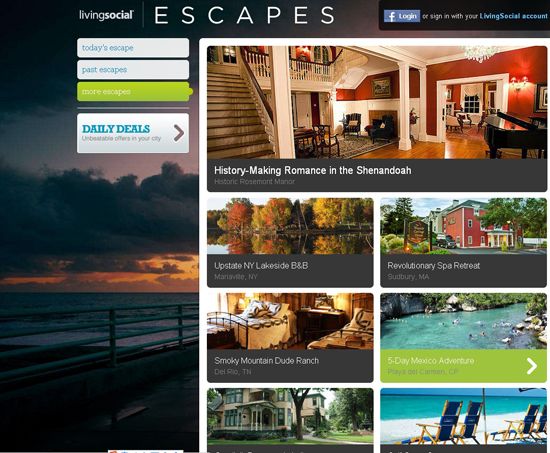 图5：Livingsocial收购的探险度假公司urban-Escapes