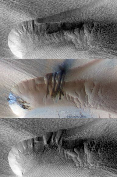 火星沙丘(图片来源：University of Arizona/Caltech/NASA)