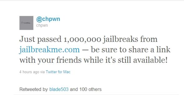 JailbreakMe.com发布一天破解量过百万_业界