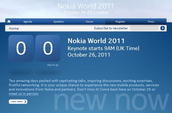 诺基亚在本次大会将在2011年的Nokia World诺基亚世界大会上发布与微软合作后的首批Windows Phone手机