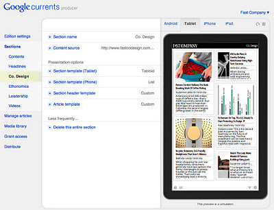 谷歌推出电子杂志移动应用Google Currents