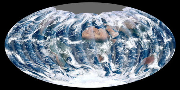 每日卫星照：美国NPP卫星第一幅地球全景照