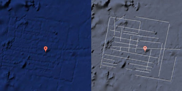 有人认为谷歌地球上的这幅图片揭示了亚特兰蒂斯的遗址所在地，但谷歌打碎了这一美好幻想~