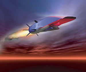 波音公司推出的X-51验证机在2010年5月26日首飞。这是X-51A飞行概念图。　
