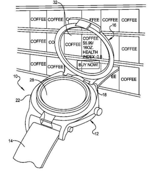 谷歌获智能手表专利：原理似谷歌眼镜
