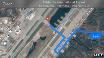 苹果地图指引使用者闯入机场跑道