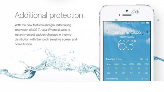 虚假广告称升级至iOS 7可令iPhone防水 虚假广告称升级至iOS 7可令iPhone防水