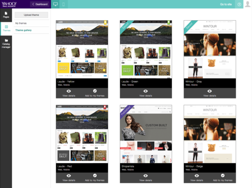 Yahoo Stores为在线商店提供了主题功能