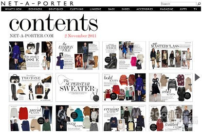 她曾是时尚杂志《tatler》的编辑,所以网站的设计和内容都跟一般的