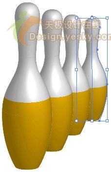 用Illustrator的3D旋转造型绘保龄球瓶(6)