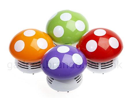 科技酷玩:做成蘑菇形状的桌面吸尘器