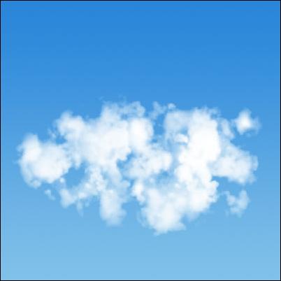 Photoshop笔刷工具绘制多彩云朵(4)