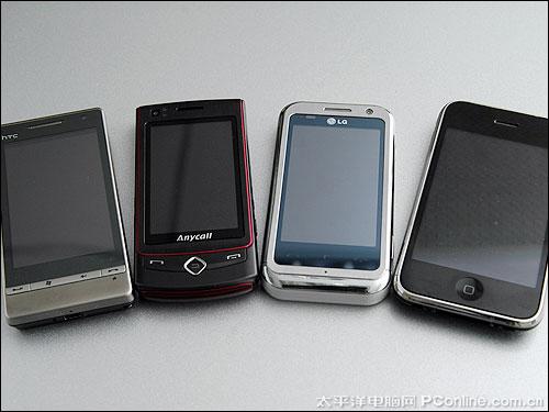 触摸手机大战苹果HTC三星LG四机对比