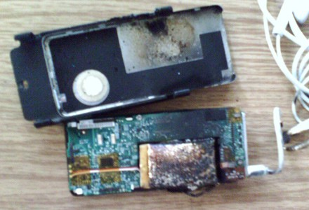 Japan produces burn down of airframe of IPodNano on fire the 5th case (graph)