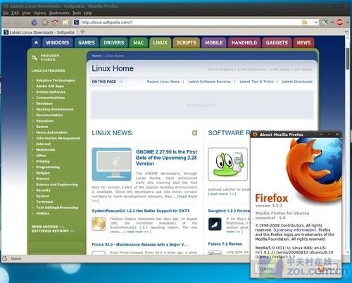 火狐3.52成默认浏览器!Ubuntu9.10更新