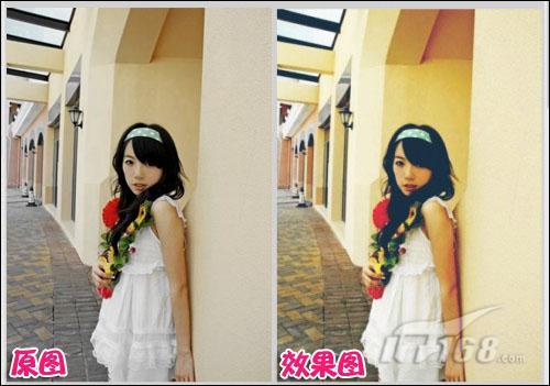 漂亮MM自拍美图:灰暗照片瞬间变亮彩_软件学