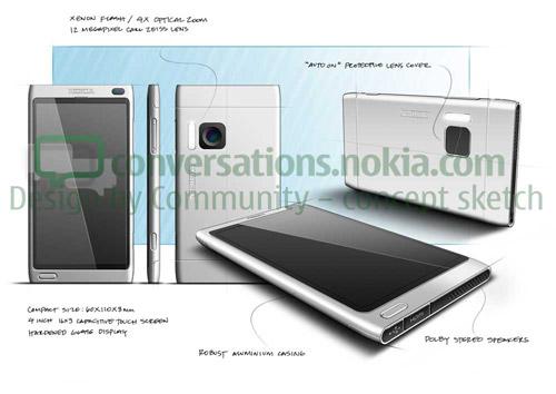4寸屏+800W像素 诺基亚2款概念新机曝光_手机
