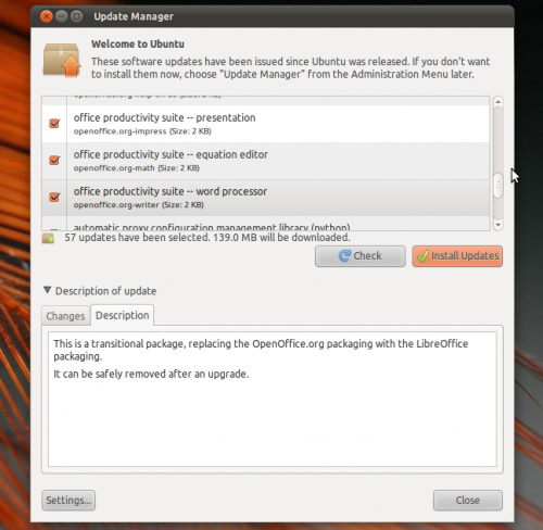 Ubuntu11.04得新欢抛弃旧爱OpenOffice