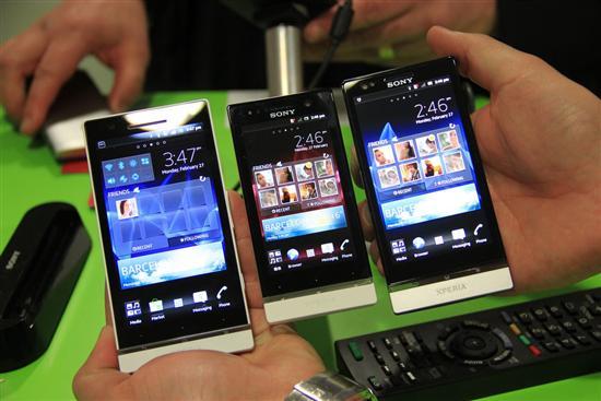 MWC2012索尼Xperia新品手机展台实拍