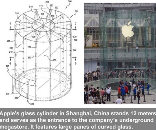 苹果新专利 上海专卖店的玻璃设计入选_笔记本
