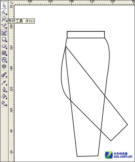 CorelDraw教程 6步骤打造休闲裤设计图_软件