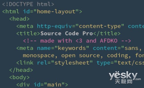 Adobe免费开源编程字体Source Code Pro - 北
