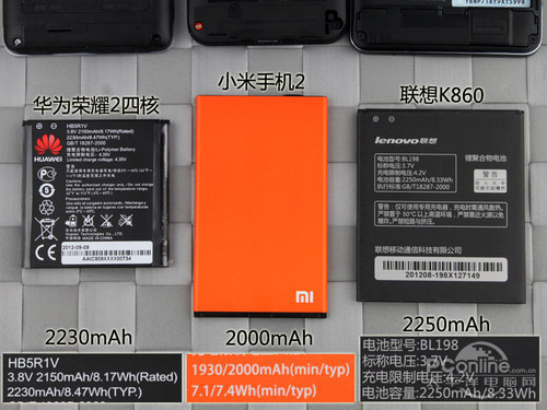 两千元级别 荣耀4核\/小米2\/联想K860横评