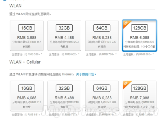 128GB��iPad 4�л�������6088Ԫ/7088Ԫ