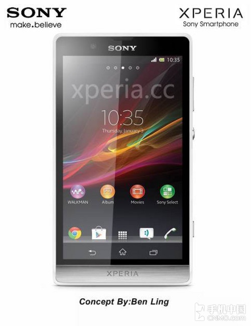 2200万像素4核旗舰 Xperia M设计图曝光 